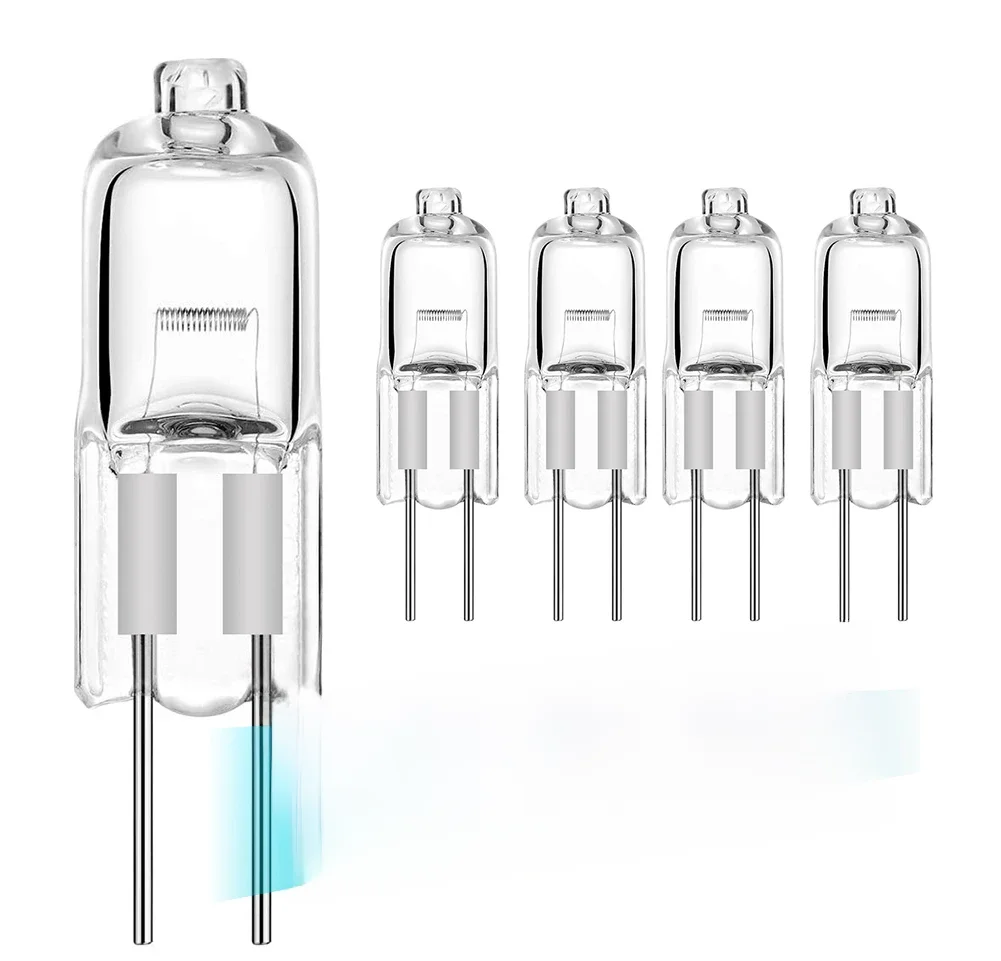 O bulbo g4 12v do halogênio, 5w 10w 20w 35w 50w, jc, bi-pino, branco morno, substitui a cápsula