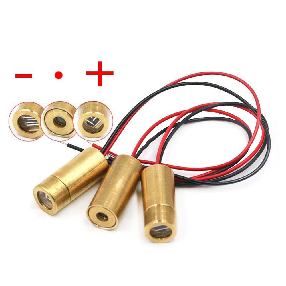 Cabezal láser de 9mm, 650nm, 50mW, 3V, módulo de diodo cruzado, cabezal de cobre rojo, tubo láser Semiconductor de 5MW, 1 piezas