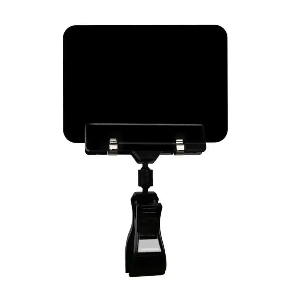 Support de carte rotatif en plastique noir, pour marquage à la craie, affichage d'étiquettes alimentaires