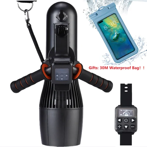 CAMORO GCamolech RC 워터 스쿠터 방수 가방, 성인용 수중 스쿠터, 어린이 수영장, 최대 60 분 무료 다이빙 스노클링, 500W