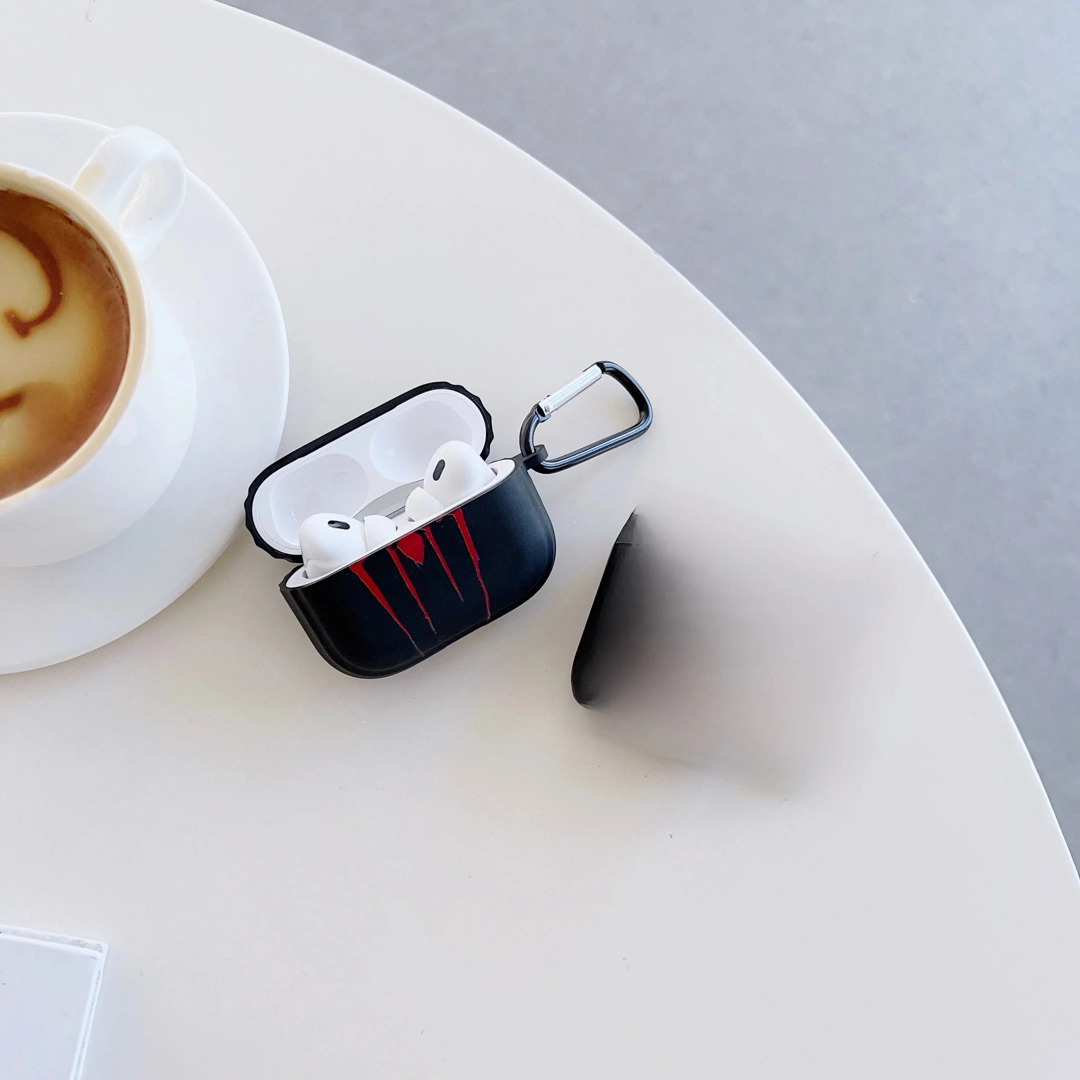 Housse pour écouteurs Bluetooth sans fil, étui pour AirPods 1 2 3 Pro 2e génération, cadeau pour amis, araignée rouge, noir et blanc