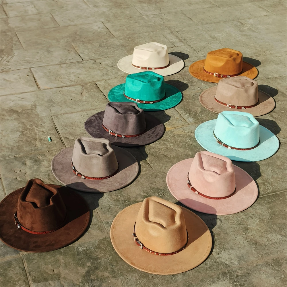 2026 New color arrow crown Suede hat men Women wide brim Mexican Hat arrow top hat wholesale church hats art Felt Hat Top Hat