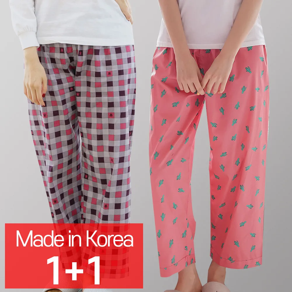 [CALL RA S](1+1 2 pieces) Women's pajamas/Plan Garden + Tiara/Korean domestic/special cotton // pajamas/night wear/sleepwear/couple pajamas