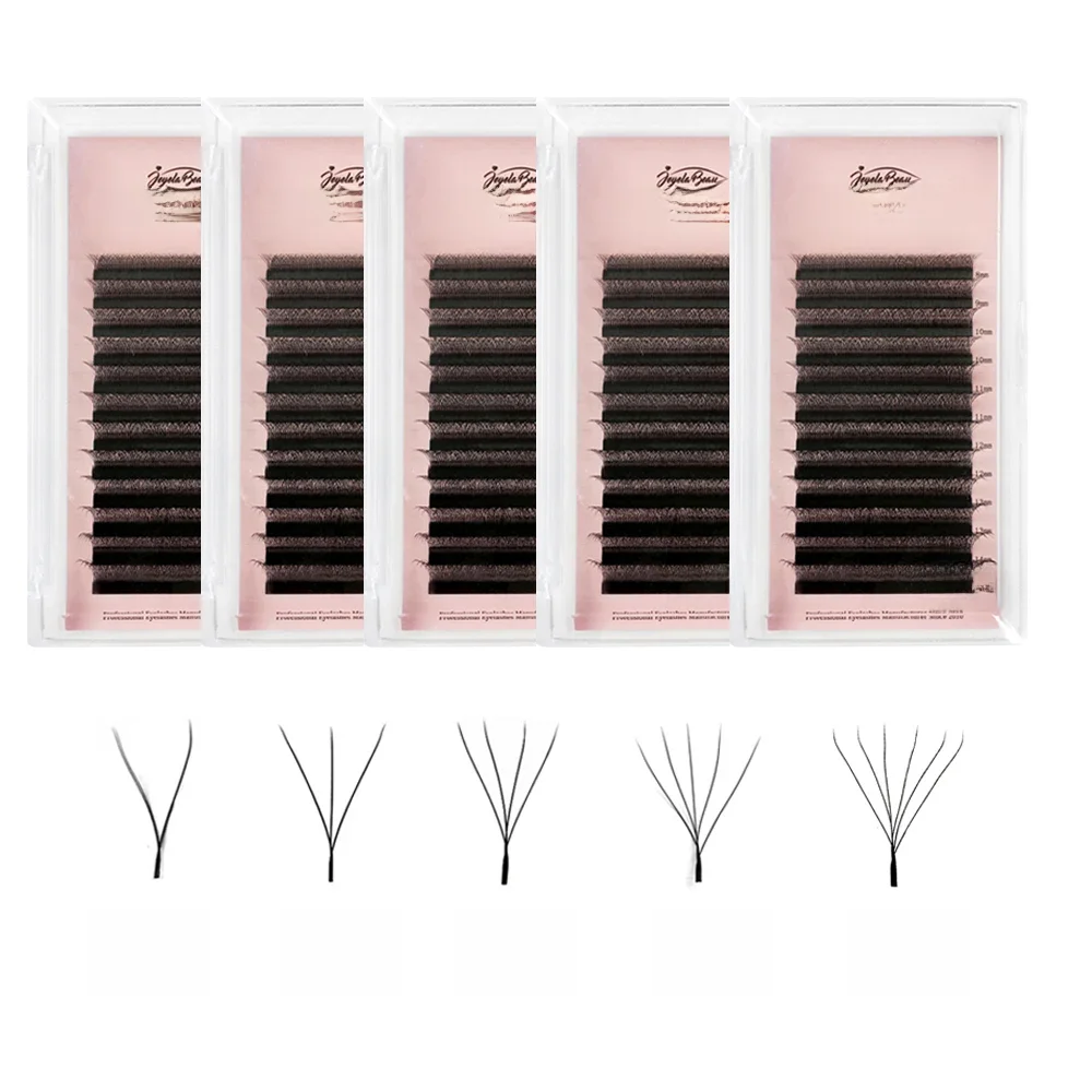 Goddess 3D 4D 5D 6D Vorgefertigte W-Fan Wimpernverlängerung aus Faux Mink, natürlich weiche Bloom Lash, automatisch blühende Volumen-Wimpern
