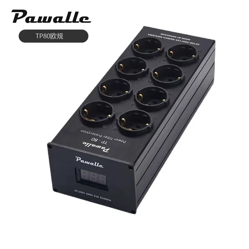 

Authentic original PAWALLE TP80 European standard power filter 8-bit EU power purifier socket duplex 2-stage filter