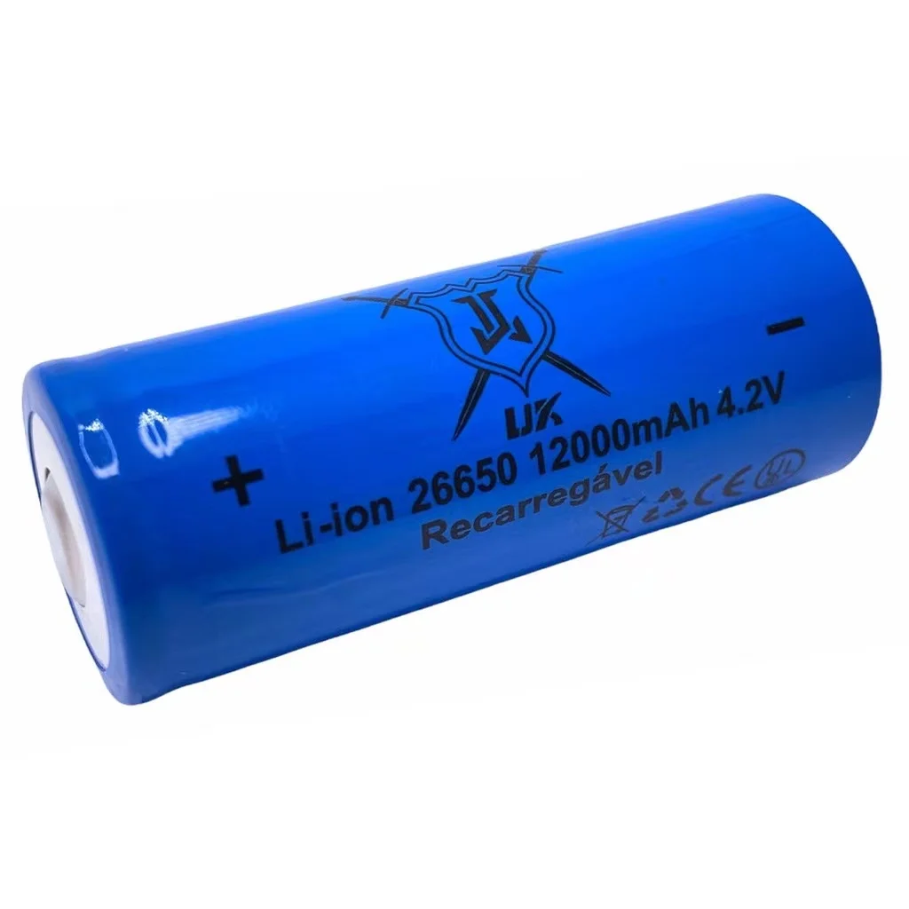 Rechargeable Battery 26650 Tactical Flashlight 12000mAh 4.2V Li-ion