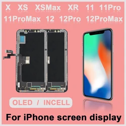 AAA+++ OLED For iPhone X XR XS Max Incell For 11 12 Pro Max 13 Mini 14 Plus LCD Display Screen With 3D Touch Digitizer Assembly