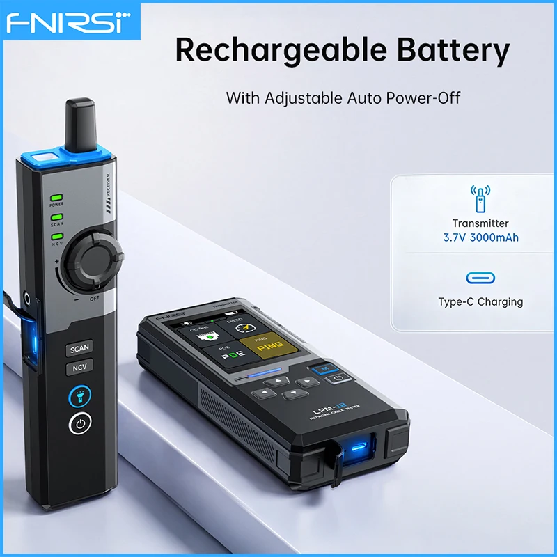 FNIRSI LPM-10C Line Detector Network Cable Tester with IP Scanner PING Gigabit PoE RJ45 RJ11 Wire Tracker LAN Tool