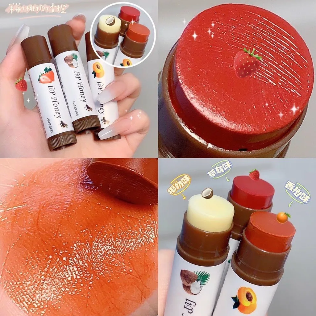 Lápiz labial hidratante de cuatro colores, bálsamo labial suave antigrietas, hidratante de larga duración, esmalte de labios