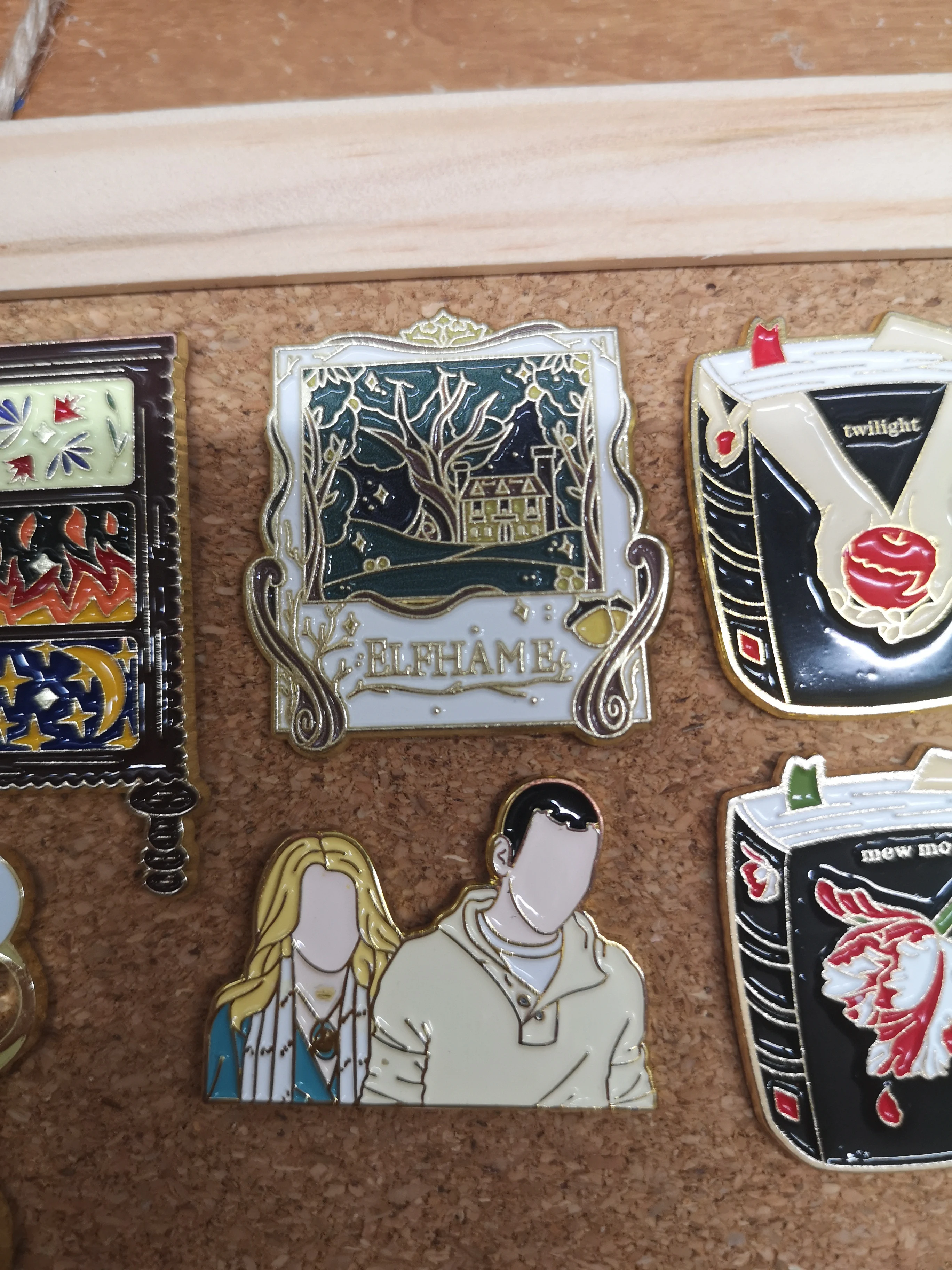 Fantasy Novels Letters ELFHAME Fairy Tale Scene Enamel Metal Pins Brooch Badge Jewelry Gift for Fans of Literary Works photo review