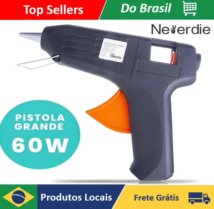 Hot Glue Gun Bivolt 60W Power Off Button 110V/220V - Neverdie Store