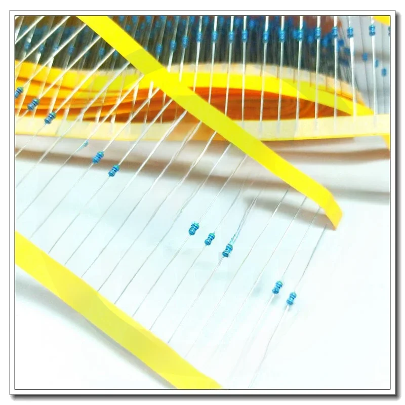 1000 sztuk 1/8W rezystor z folii metalowej 1/6W 100/150/180/200/220/240/270/300/330/360/390/430/470/510/560/620/680/750/820K 910R Ohm — zdjęcie produktu 6