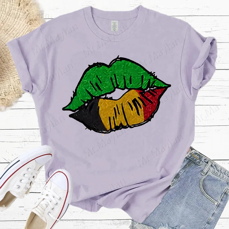 Summer New Sexy Lips Short Sleeve Print Clothing Women T-Shirt Harajuku Graphic Clothing Women Top, Tshirt Retro Drop Ship S-174