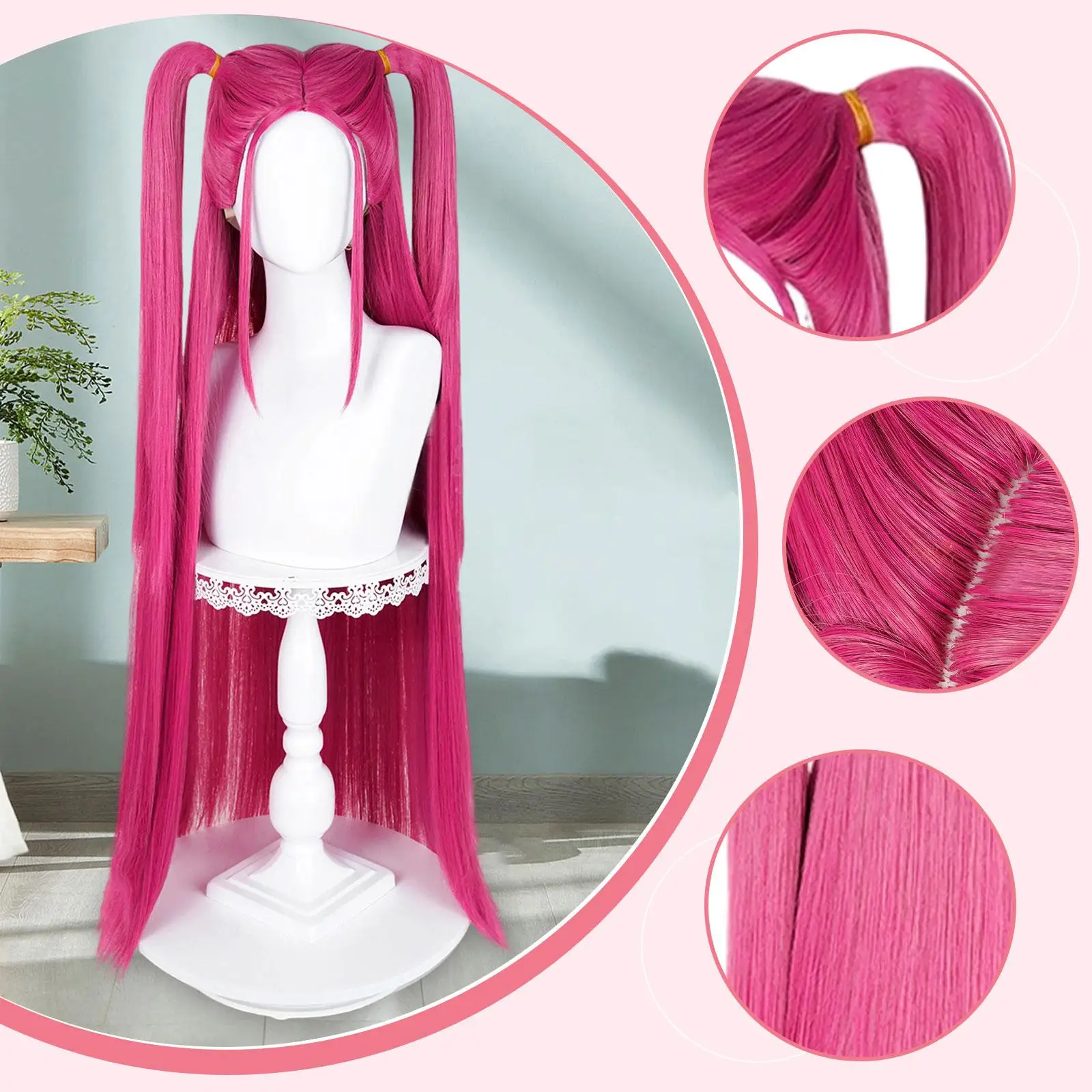 

Длинный прямой ярко-красный парик для косплея, синтетические волосы, полный парик для аниме-костюмов, Хэллоуина, вечеринок, сценических выступлений