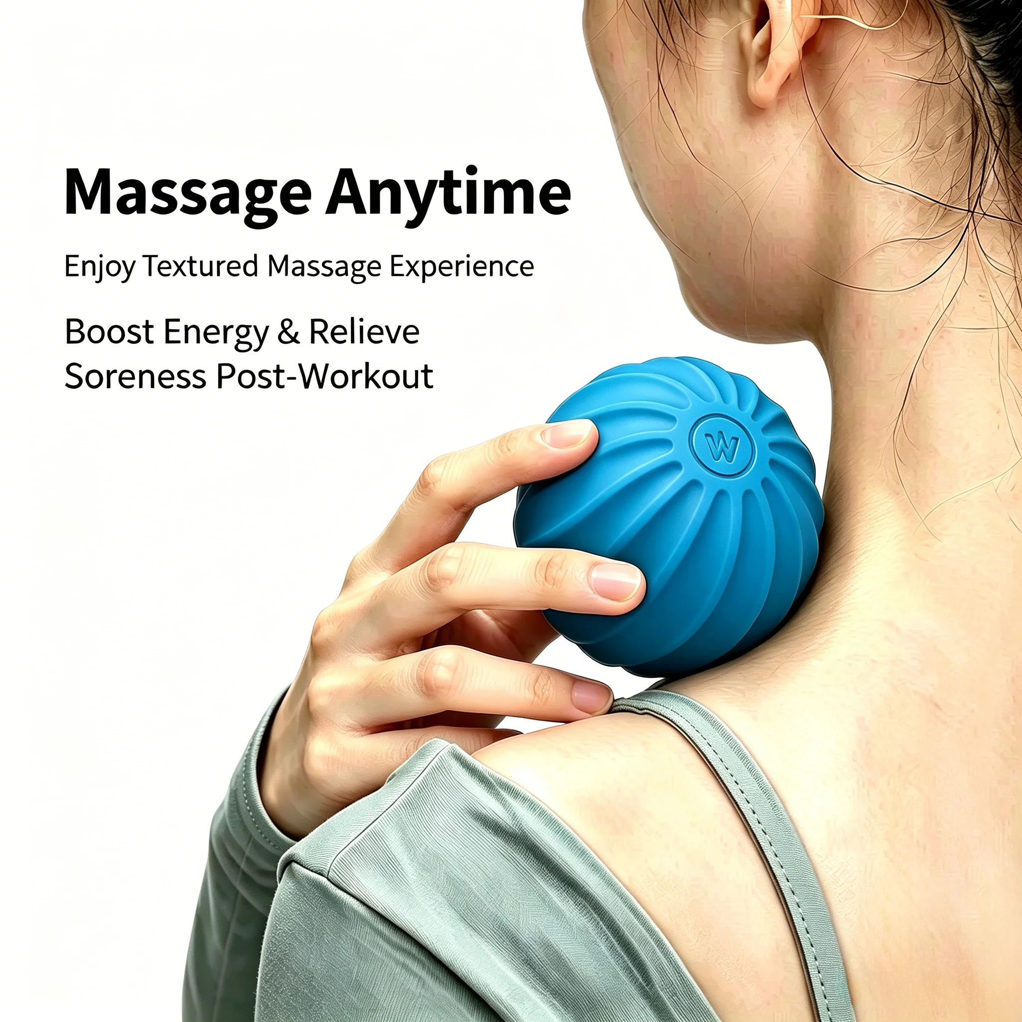 Mini Electric Vibrating Massage Ball – 10-Speed ​​Adjustable Fitness & Yoga Massage Ball for Muscle Relaxation; Suitable for Pal