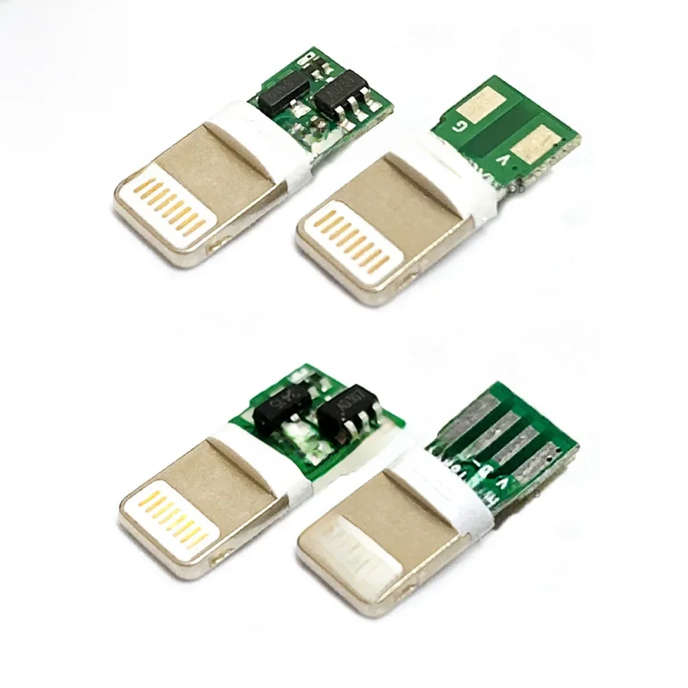 Prise USB Lightning Dock avec carte à puce, connecteur mâle, données de soudage, Interface de ligne OTG, câble de données pour Iphone, 4 pièces