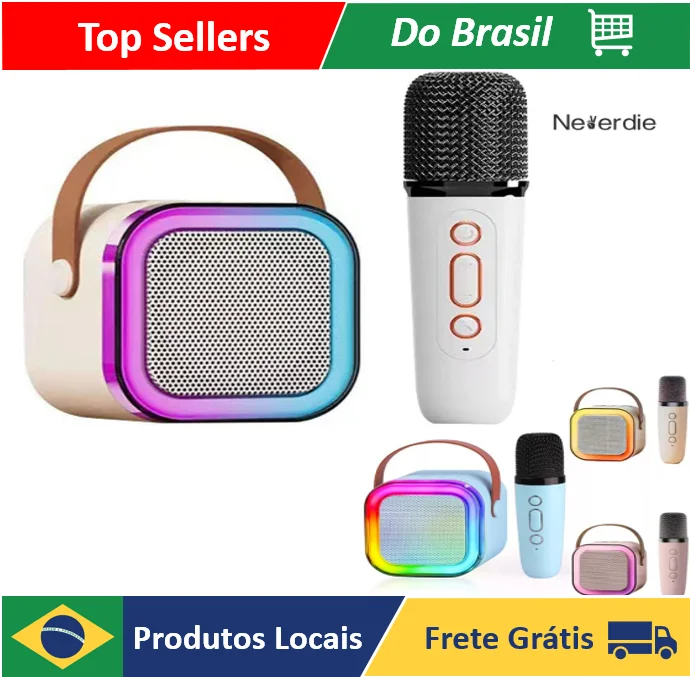 Portable Sound Box with LED C/Karaoke Microphone-Neverdie Store