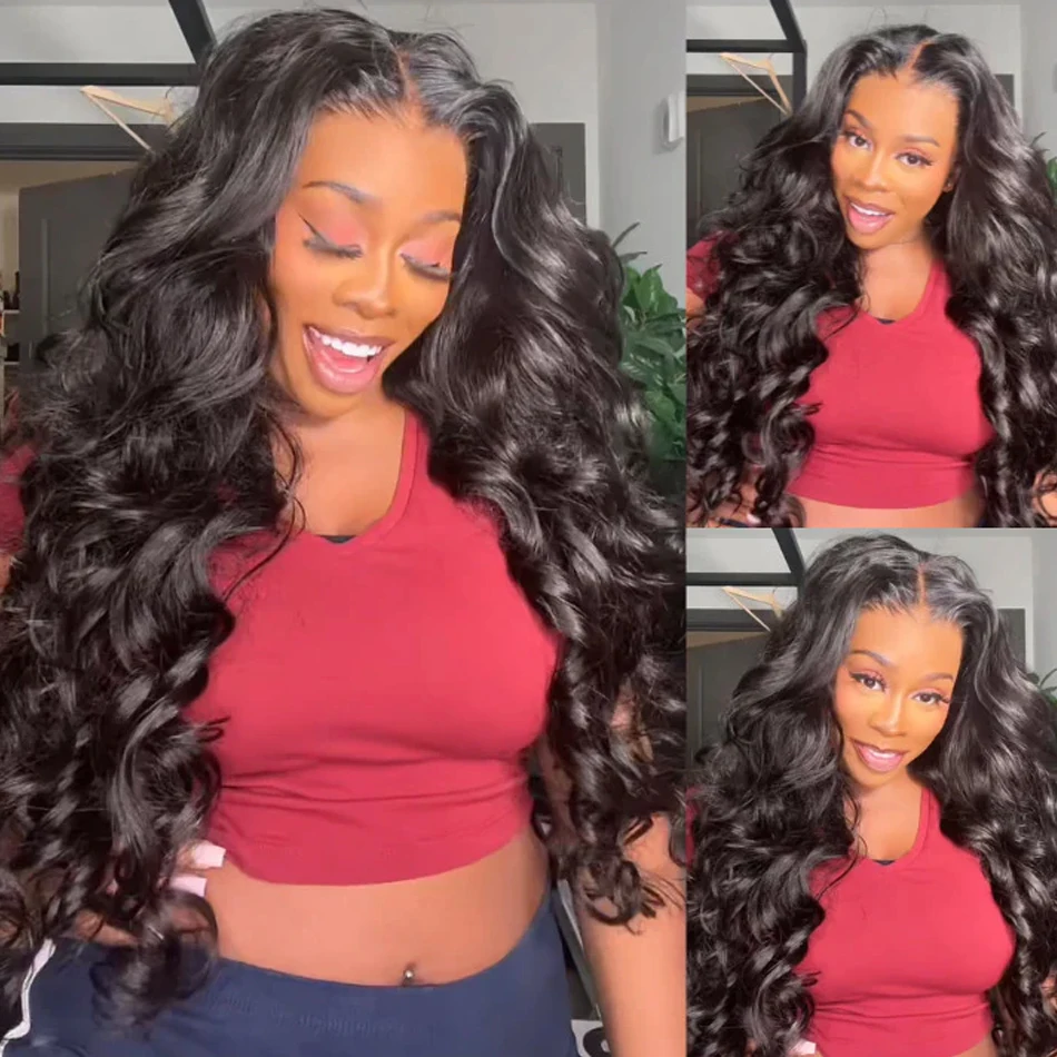 الجسم موجة خصلات الشعر المستعار الإنسان 13x6 Hd الدانتيل الباروكات الأمامية 250 الكثافة 12A موجة فضفاضة الدانتيل الجبهة الباروكات 100% الشعر البشري قبل قطعها #2