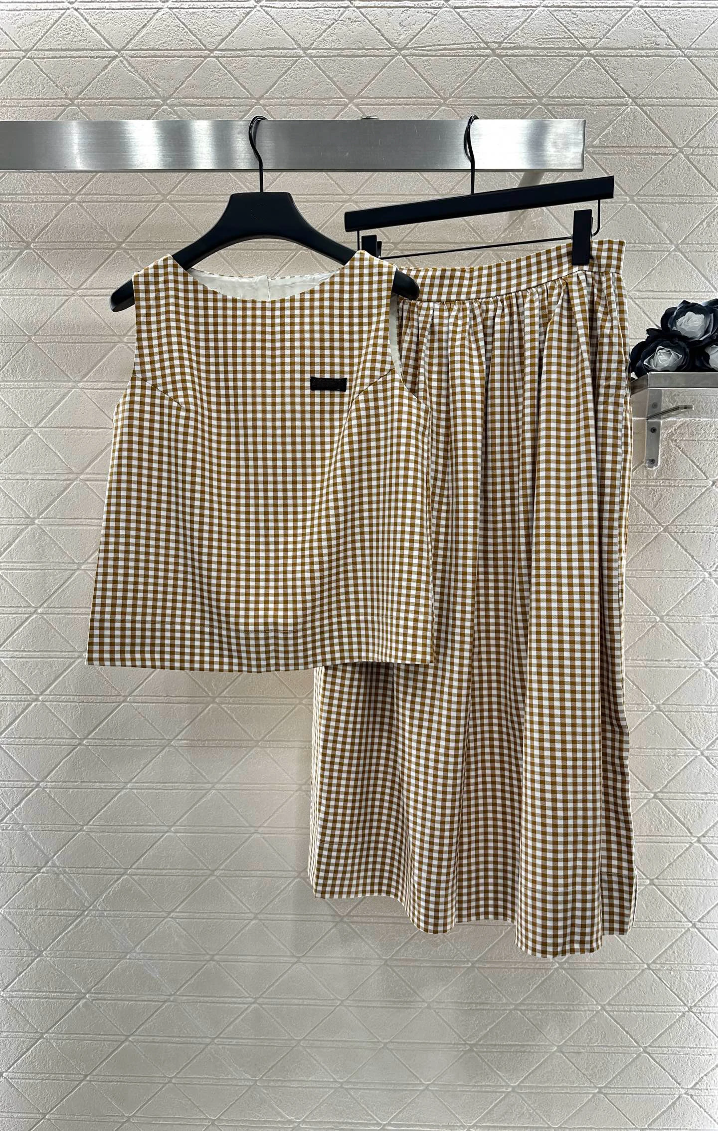 

2025 New Plaid Vest Half Skirt Set 306