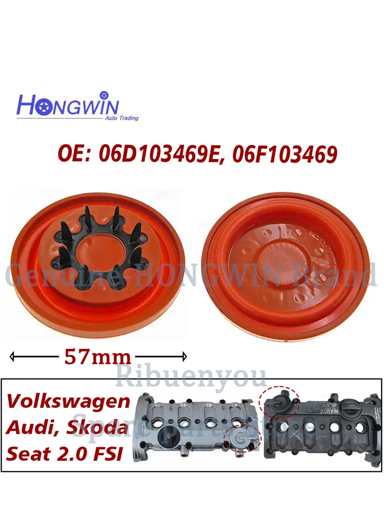 1/2/5/10 06D103469E 06F103469 Ventildeckelmembran für Volkswagen Golf Variant Audi A4 S4 A3 S3 Avant Skoda Seat 2.0 FSI 2001–07 – Detail 2