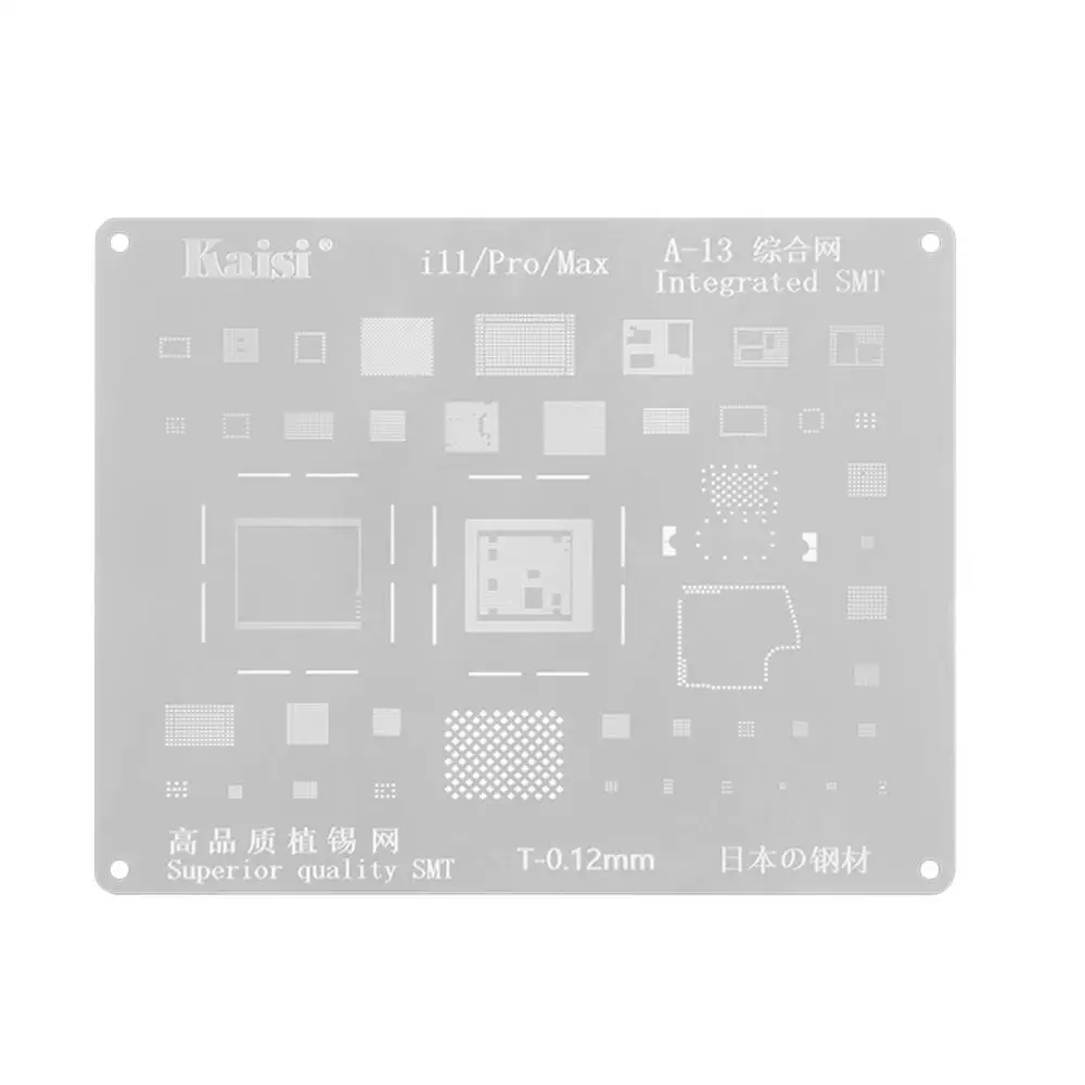 Teevo Kaisi 0.12mm BGA Reballing Stencil Solder Template for iPhone IC CPU (A-13) 11ProProMax