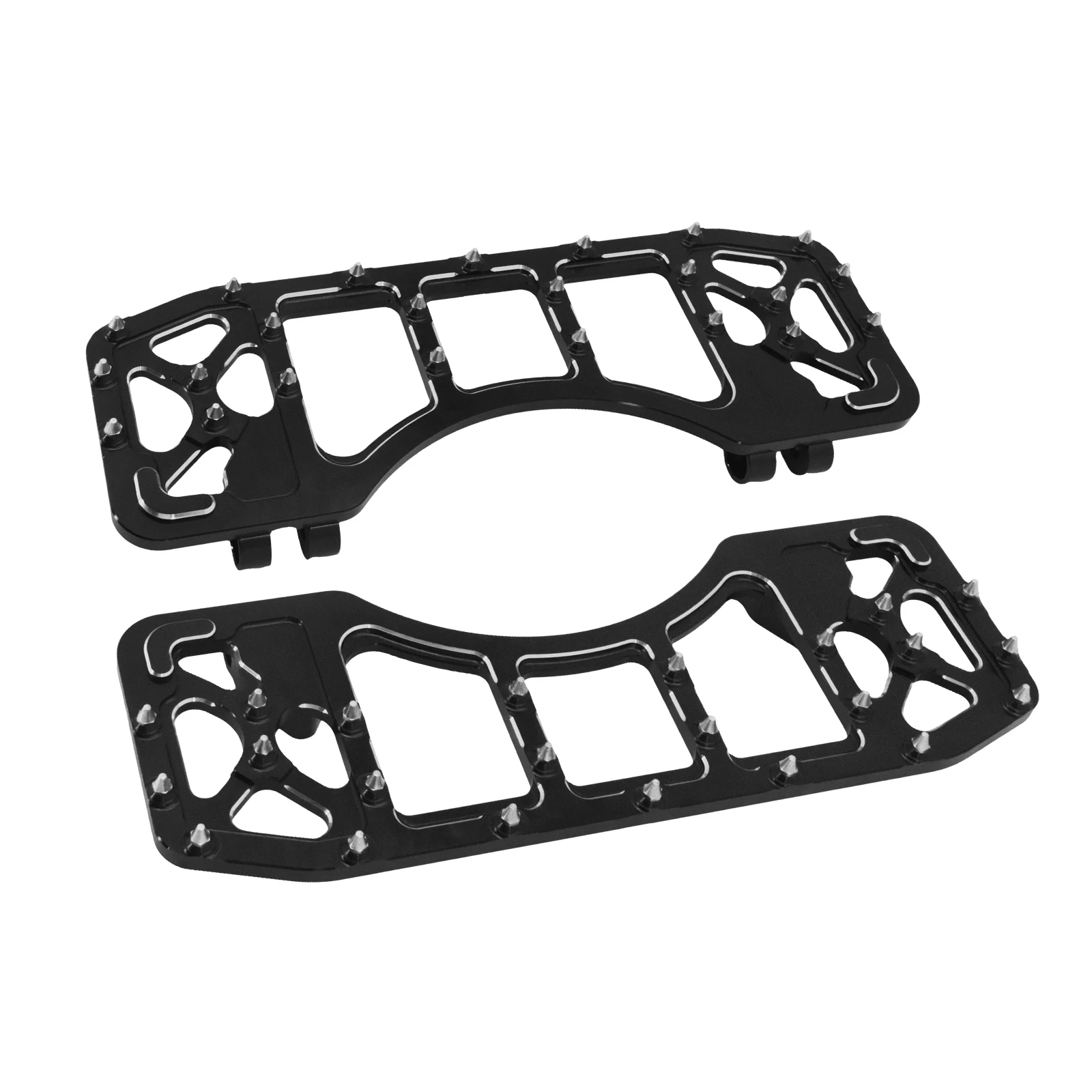 Motorcycle Black MX Style Anti-Skid Black Driver Floorboards Fit For Harley 1986-Later For Touring 08-Later Trike Non FLS FLSS FXSE Models For 2012-2016 FLD