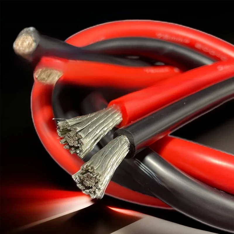 Câble électrique Flexible en Silicone 18 6awg, 16 14 11 10 9 8 AWG 50 mm2 70 mm2 95 mm2 120 mm2, fil en cuivre étamé 200 ℃