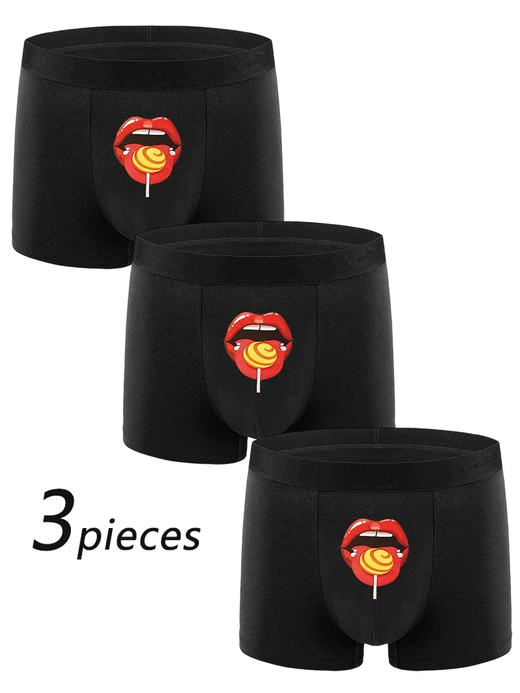 

Мужские трусы-боксеры (3 шт.), дышащие, с модным принтом, размеры S-3XL