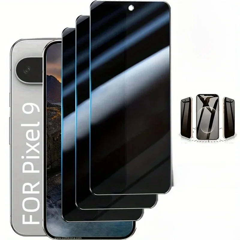 Protecteur d'écran de confidentialité à couverture complète, 3 pièces, pour Google Pixel 9 8 Pro, verre trempé Anti-espion pour Pixel 7a 8a 6a 9 Pro XL