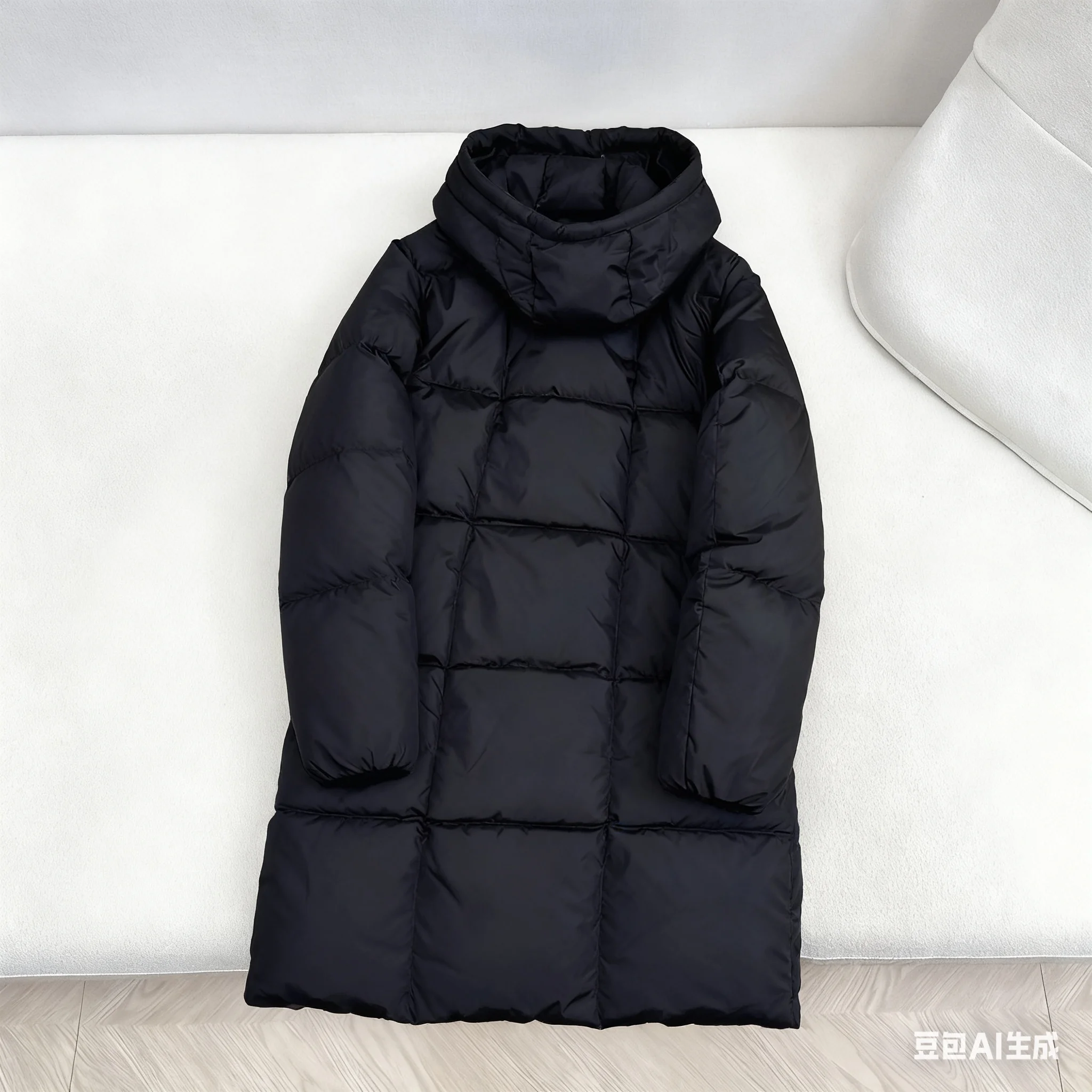 سترة نسائية لخريف وشتاء 2021 عالية الجودة بغطاء للرأس متوسطة الطول HL192 #1