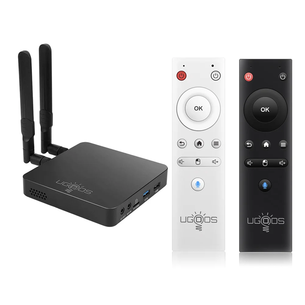 Ugoos-controle remoto para tv box am7, am6b plus, x3, x4 pro plus, android tv box, google voz tv box