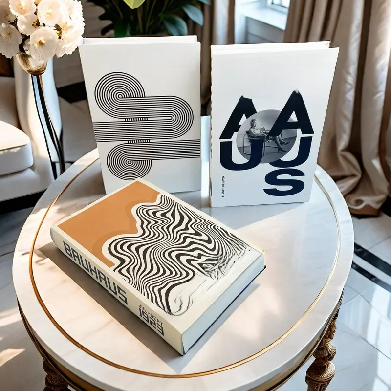 Bauhaus dekorative Bücher offen Luxus gefälschte Buch Aufbewahrungsbox Home Decor Matisse Boho Monet Couchtisch Regal Innendekoration