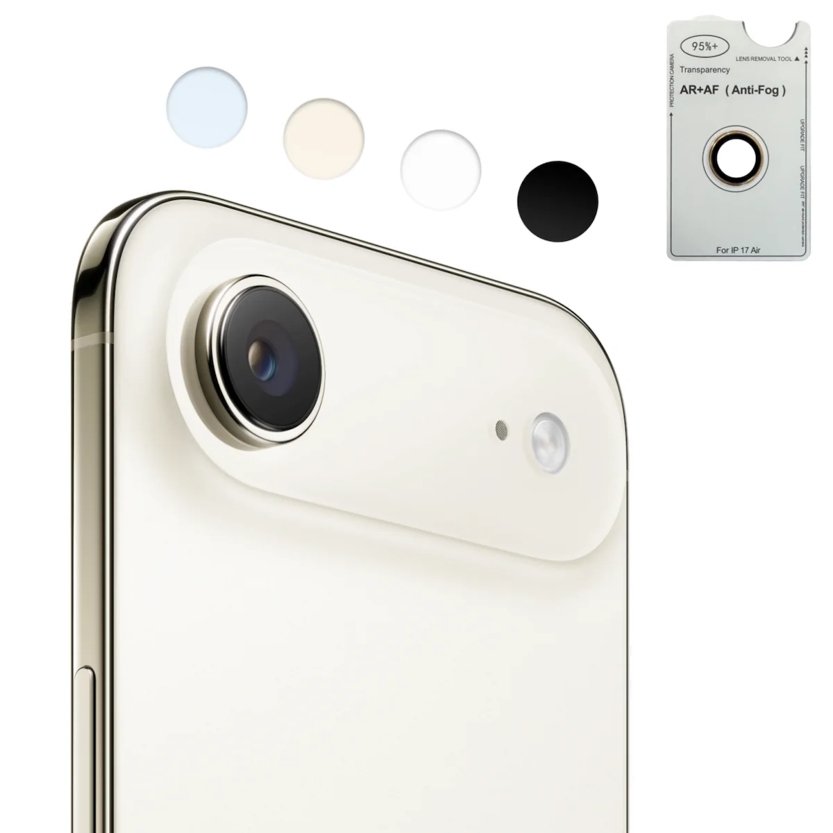 For iPhone Air Original AR AF Anti-Fog Color Rear Camera Tempered Glass Protective Film Black Silver Grey Golden