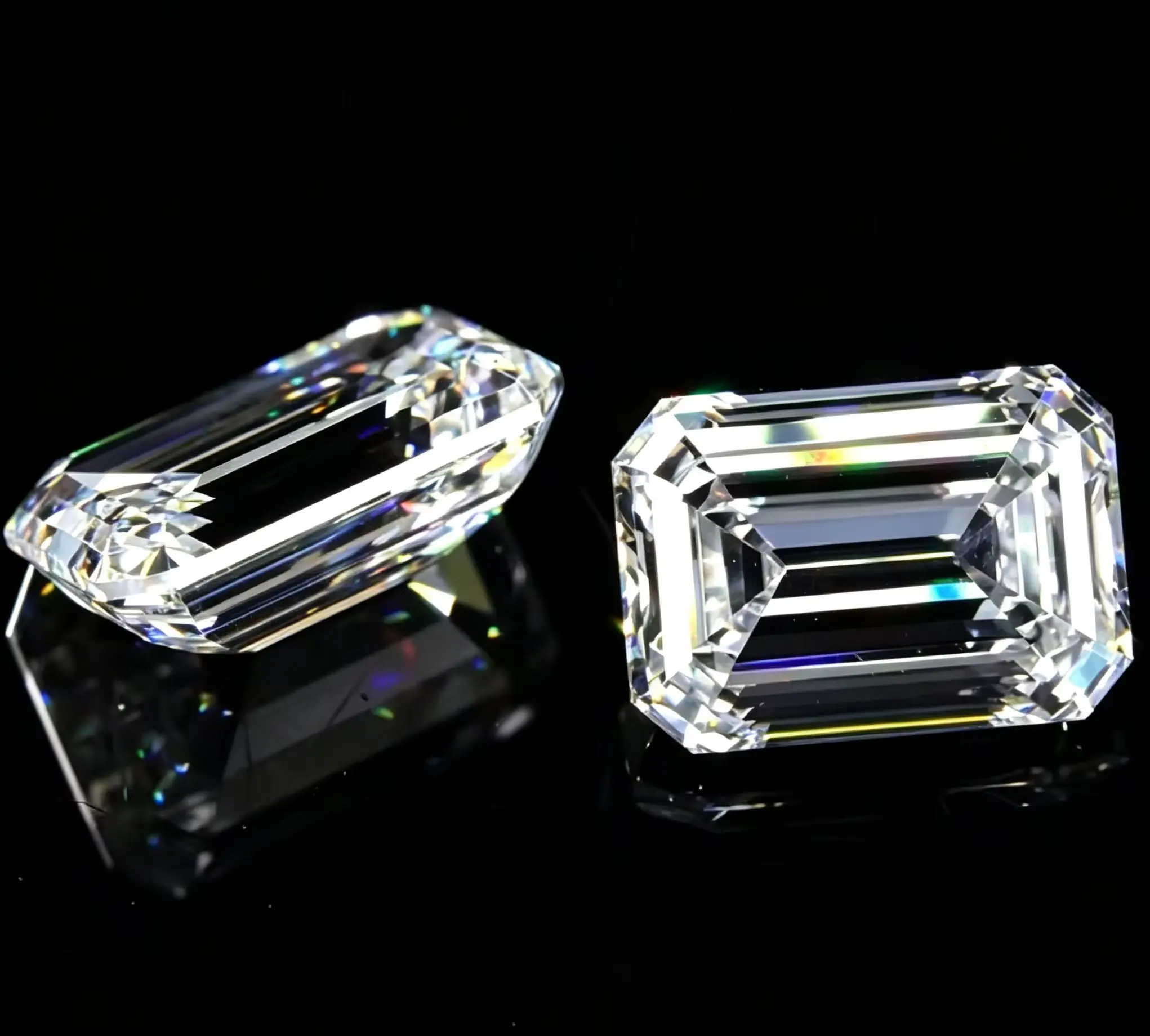 D‑Color VVS2 2.5CT Emerald Shape  Lab Grown Diamond CVD HPHT IGI Certified Loose Stone Custom Jewelry