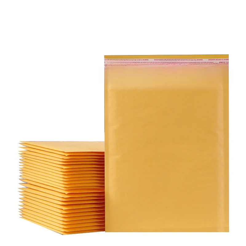 7 rozmiarów Kraft papier bąbelkowy koperty torby wyściełane koperty wysyłka koperta z bańki torebka wysyłkowa 10 sztuk — zdjęcie produktu 7