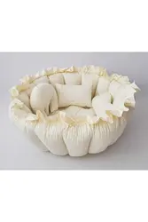 Coussin de jeu de sommeil rétractable, gril en coton, anti-allergique, ensemble d'oreillers, 0 à 4 ans, lavable, conception mn, 3 pièces