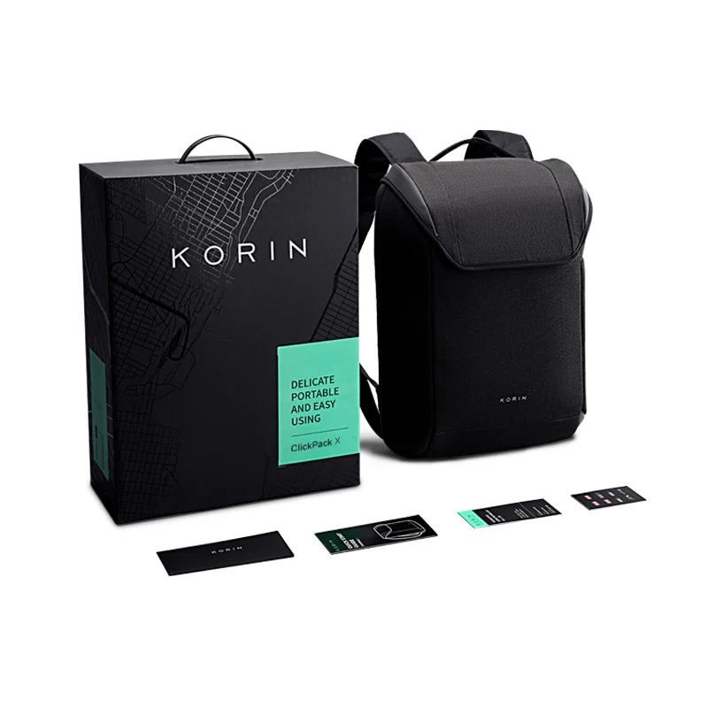 Korin ClickPack X +Gift Box Men Backpack Anti-theft /Waterproof /Cut-Proof/USB Charging Male Travel 15.6 inch Laptop Backpack