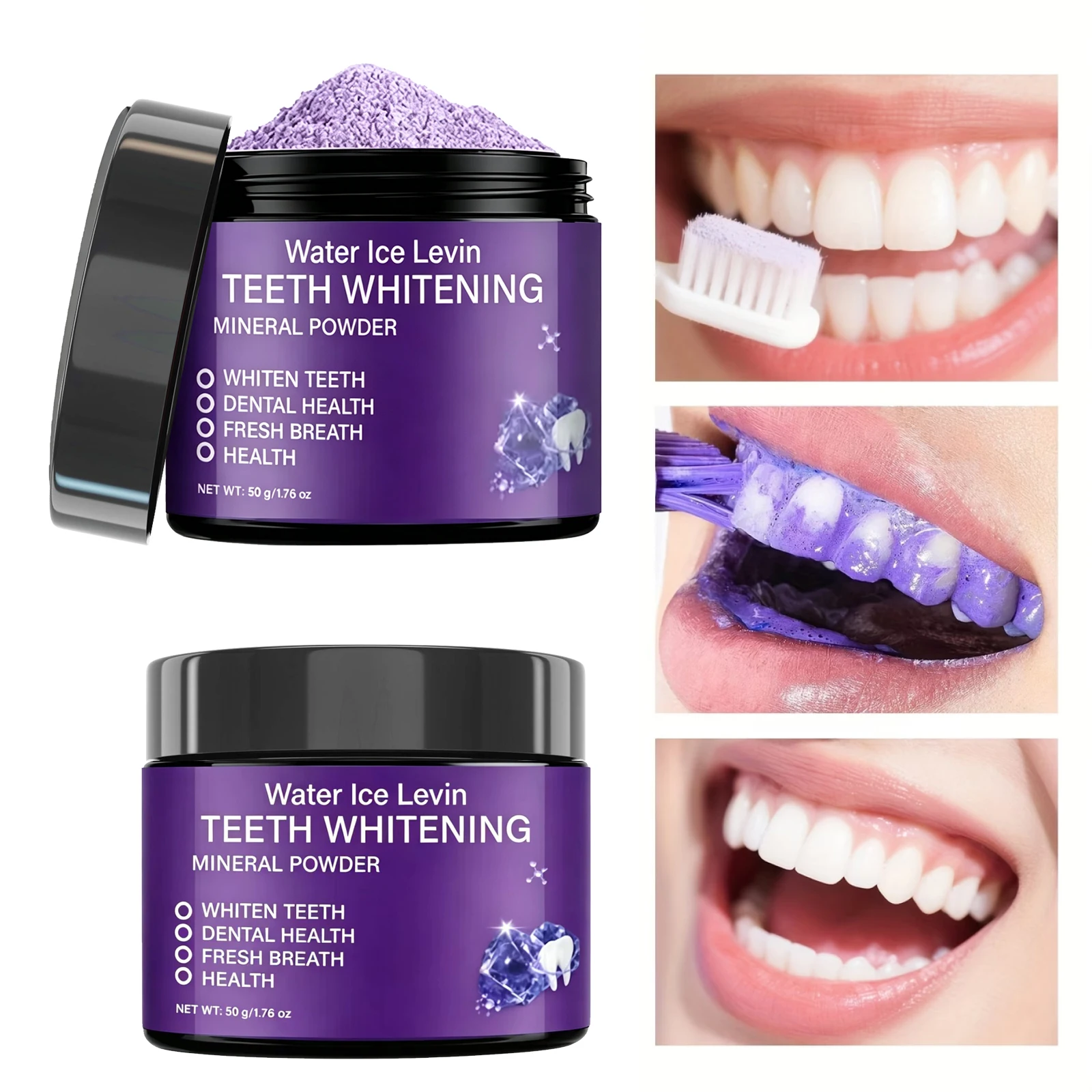 Teeth Whitening Filter - Polvo Mineral Blanqueador Dental Water Ice
