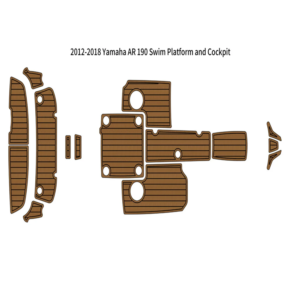 

Напольное покрытие для лодки из искусственного тика EVA, совместимое с 2012-2018 Yamaha AR 190, платформой для плавания, лодкой в кабине, напольным ковриком из искусственного тика EVA