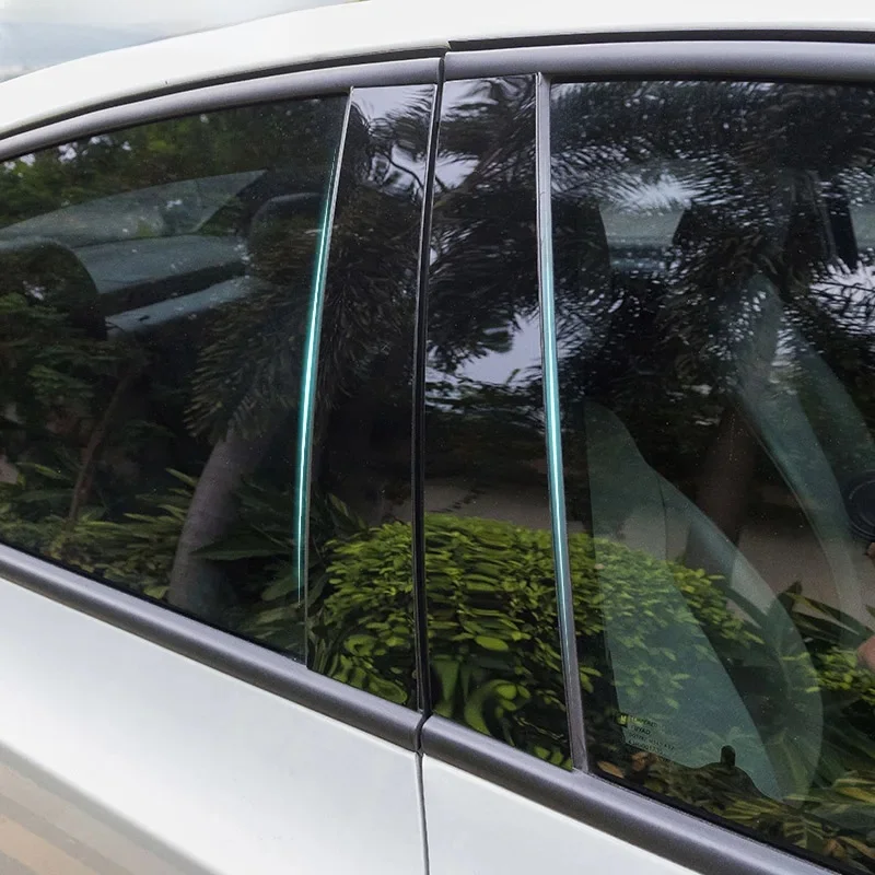 Dla Skoda Octavia A7 2021 2020 2019 drzwi samochodu okno środkowa kolumna wykończenia dekoracyjne ochrony B taśmy naklejki na PC 2018 2017 2016 — zdjęcie 2