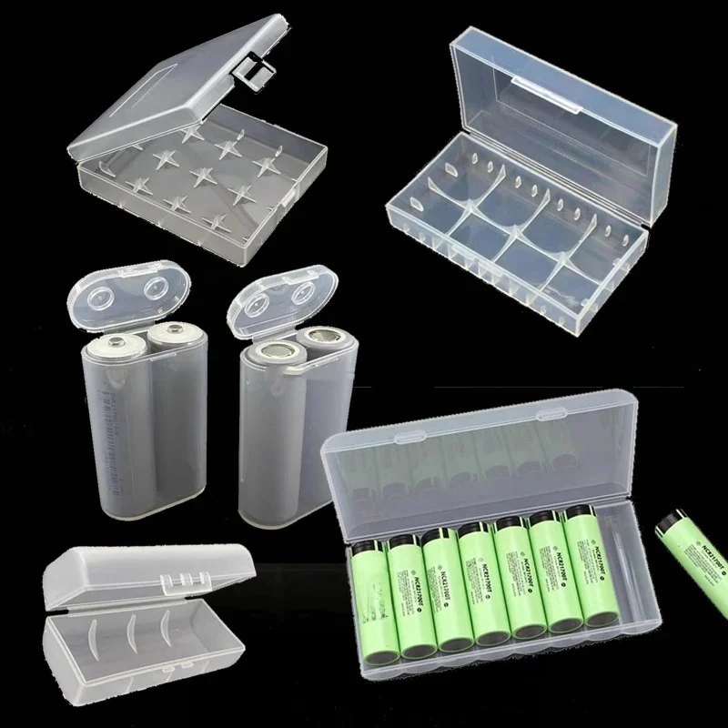 Boîte de rangement pour batterie au lithium 21700, boîte de tri, boîte pour batterie 20700, coque en plastique translucide, boîte vide, boîte de protection