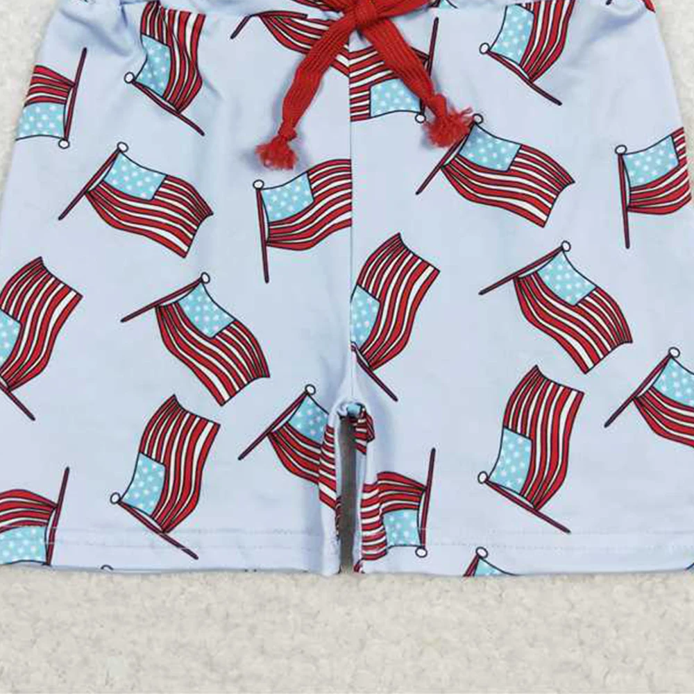 SS0174 Letnie spodenki dla chłopców Baby Boys Flag 4th Of July Letnie spodenki