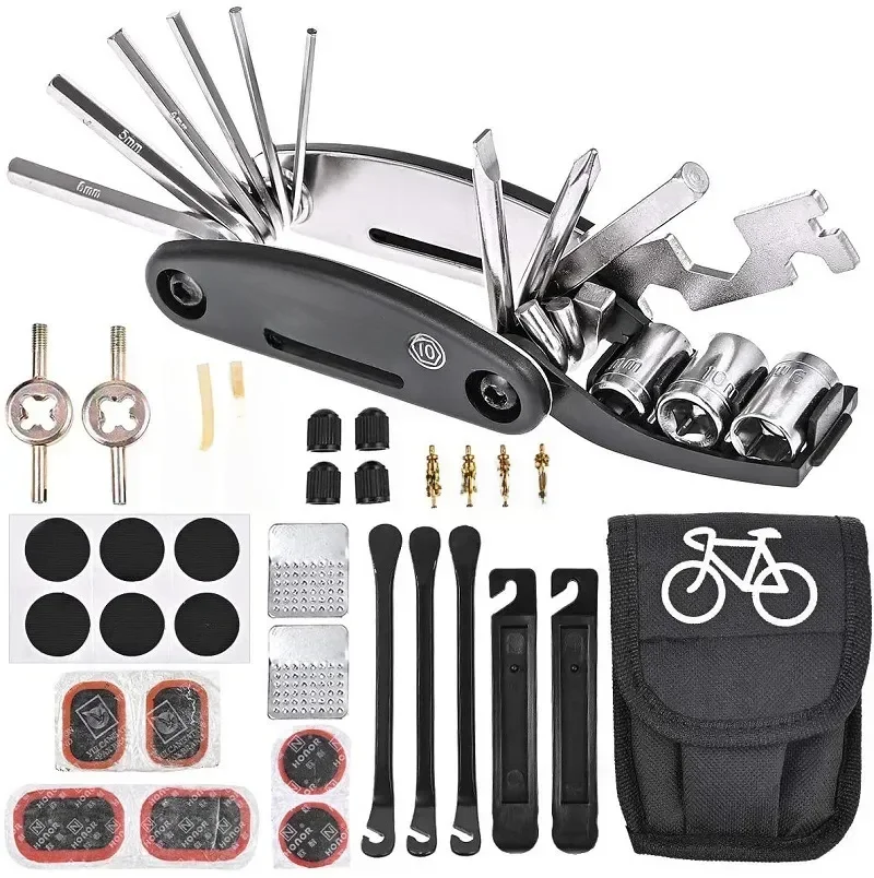 AliExpress Bicycle Repair Tools Kit, Bike Accessories, Multi Tool Set with Pump Tire Patch, Portable Mountain Road BikeTire Auto Tool Set