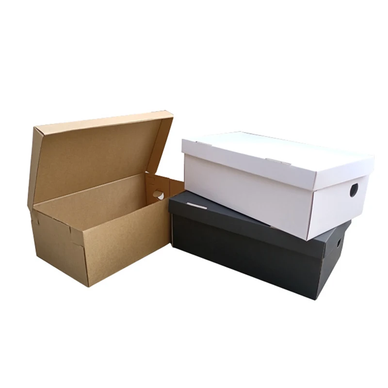 5Pcs/lot Cardboard Shoe Boxes Handmade Package Carton Business Mailing Gift Box 3-layer Corrugated Box For Shipping