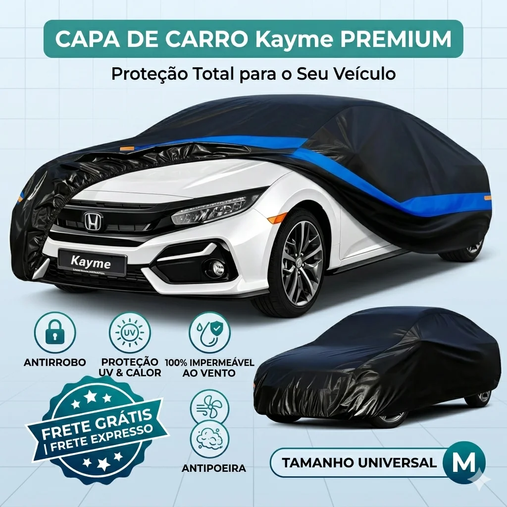 Kayme Outdoor Full Car Cover Waterproof 190T Oxford Fabric Anti-UV Sun Rain Snow Protection Fit for Sedan SUV Hatchback Tesla
