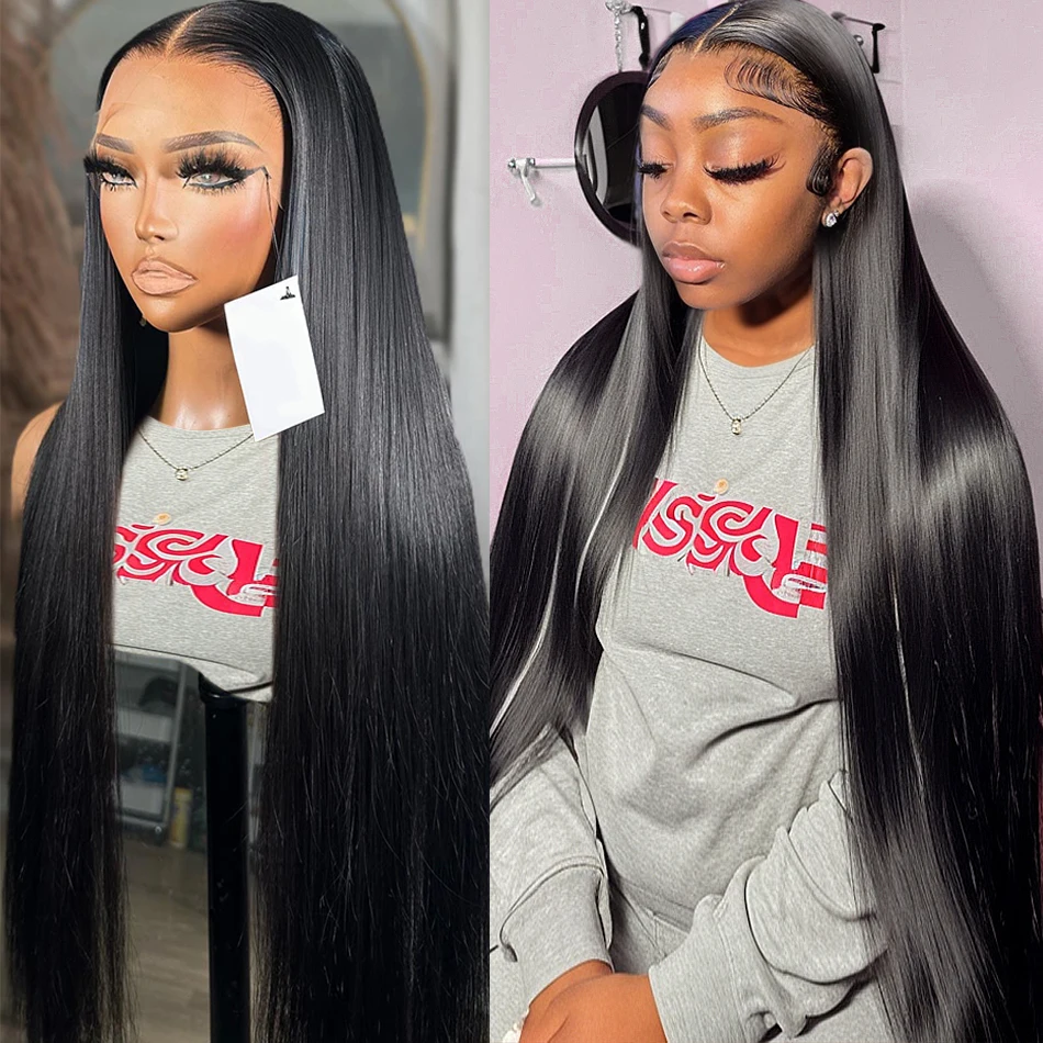 Brazilian Straight Lace Front Wigs 13x4 HD Transparent Lace Frontal Wig Pre Plucked Remy 13x6 Straight Human Hair Wigs For Women