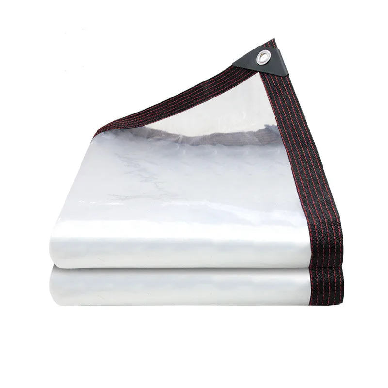 80% transparente Abdeckplane wasserdicht mit Ösen, PE HDPE Gewebeplane UV-beständig, verstärkter Rand, Garten Boot Pool Camping