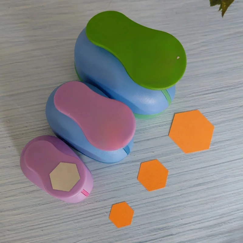 W kształcie sześciokąta oszczędzaj papier energii EVA Craft dziurkacz księga gości ręcznie robiony nóż DIY narzędzie do cięcia grafu — zdjęcie produktu 7