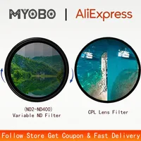 Filtro CPL polarizador MYOBO, filtro ND variable (ND2-400) para filtros de lente de cámara - 37 40,5 43 46 49 52 55 58 62 67 72 77 82 mm