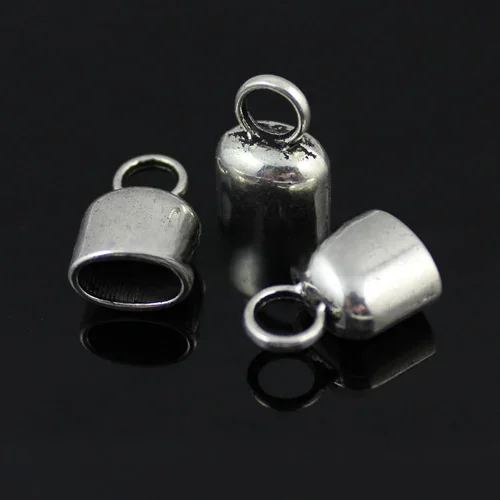 Onefrezowanie Fit 6x10mm owalny przewód zaciskane zaślepki klamra porady dla naszyjnik bransoletka liny klamrami akcesoria do wyrobów DIY 20 sztuk — zdjęcie 2